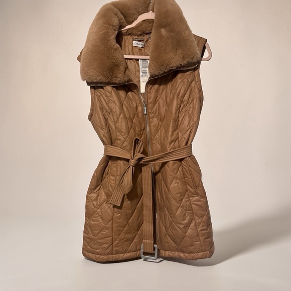 Calvin Klein Women's Quilted Puffer Vest - Brown - Picture 4 of 4